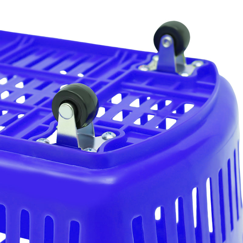 6PCS 35L Chariots avec roues et poignée, Bleu