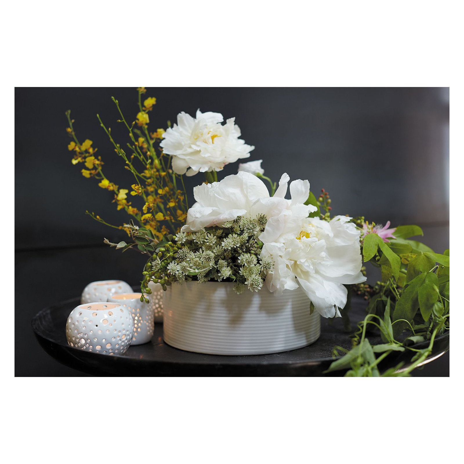Canella Handmade Ceramic Pot Planter, 4" H x 9" W x 9" D