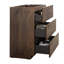 Armoire 24F-105: finition noyer, 3 tiroirs, pré-assemblée, attrayante et moderne, rangement maximal, lisse et silencieuse, armoire sans couleur de cuve 24F-105: style élégant et non fournie-1244180545