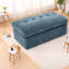Canapé inclinable double multifonctionnel avec repose-pieds, bleu