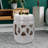 Round End Table Drum End Table Metal Accent Table Side Table For Outdoor Use
