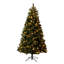 7.5Ft. Artificial Christmas Tree With 450 Warm White Clear Globe Bulbs And LED Lights