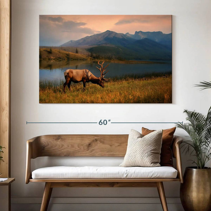 Brampt Lakeside Elk, 34" H x 51" W