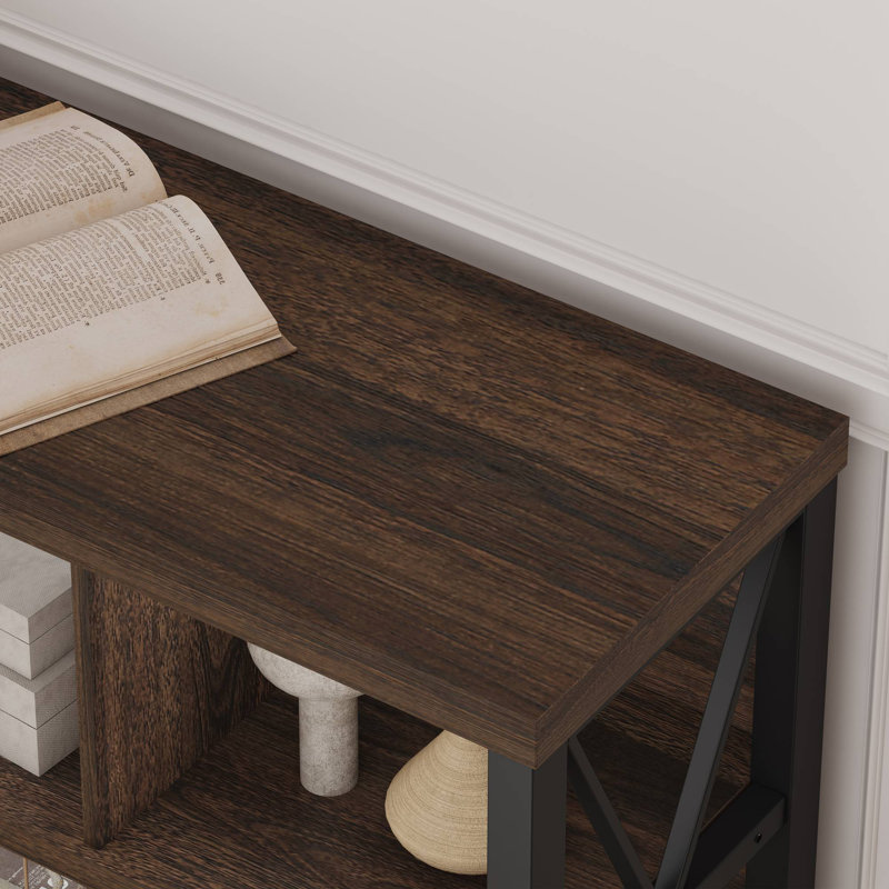 Bibliothèque en bois Guinna, Chêne blanc, 8 cubes