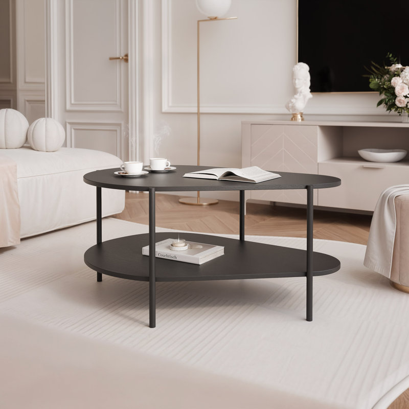 Coffee Table, cashmere walnut / BLACK, BLACK