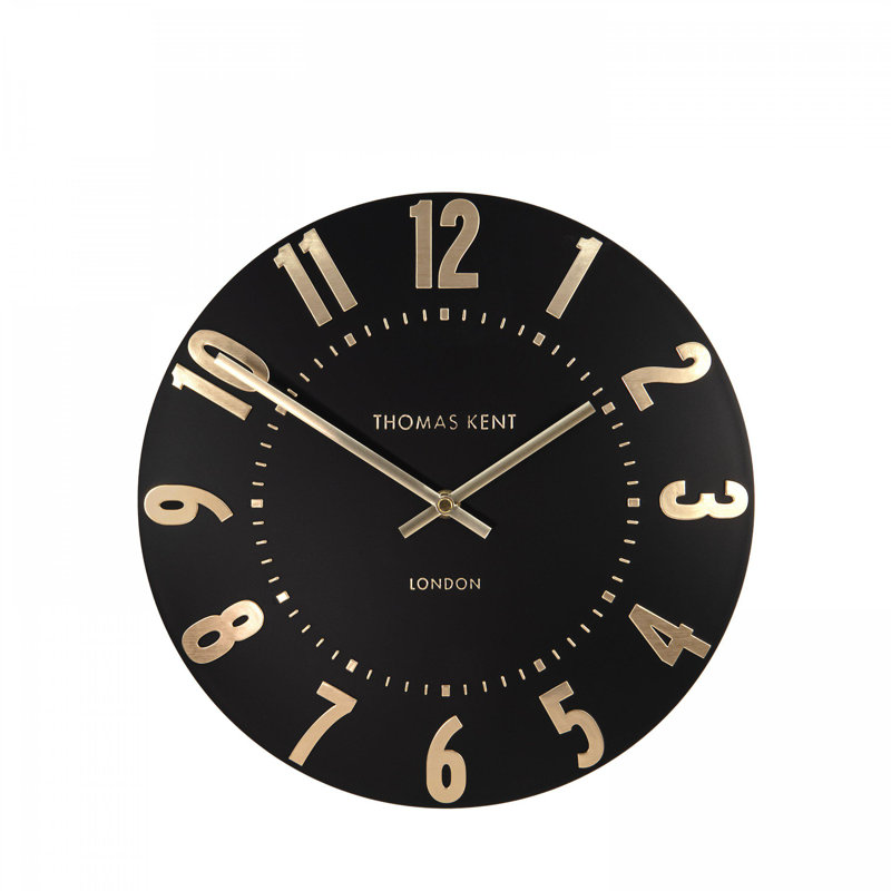 Wall Clock, 30cm H x 30cm W x 3.50cm D, Black