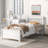 Platform Bed with a Nightstand