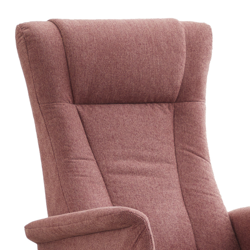 Chaput 69cm Wide Swivel Lounge Chair, Reclining, Rose Polyester Blend