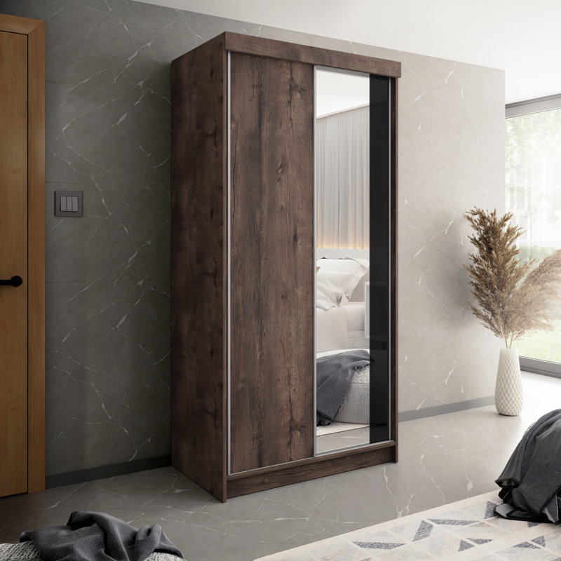 Akalya 2 Door Wardrobe, Brown