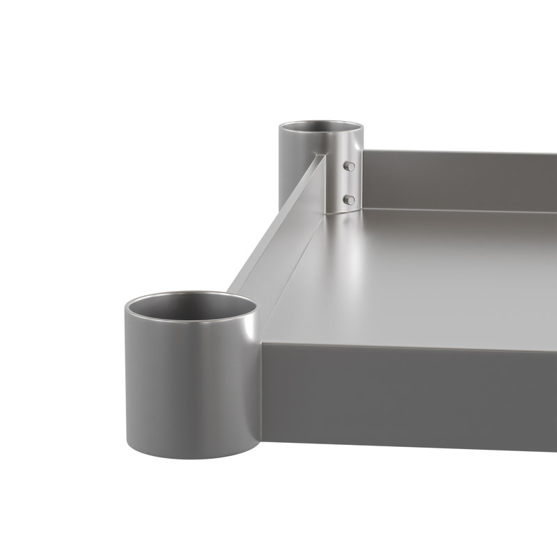 Tablette de restaurant réglable en acier galvanisé pour tables de travail, 24 po x 60 po