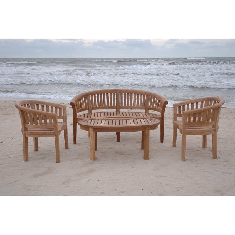 Curve Teak Garden Bench