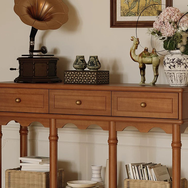 Console américaine de style rétro brun
