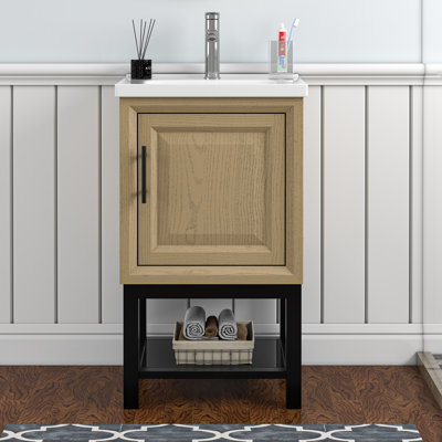 Meuble-lavabo simple 20 po avec comptoir en céramique et robinet monotrou Festival