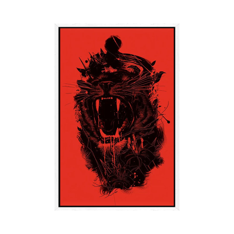 The King by Nicebleed - Print on Canvas, White Framed, 66.04cm H x 45.72cm W x 3.81cm D