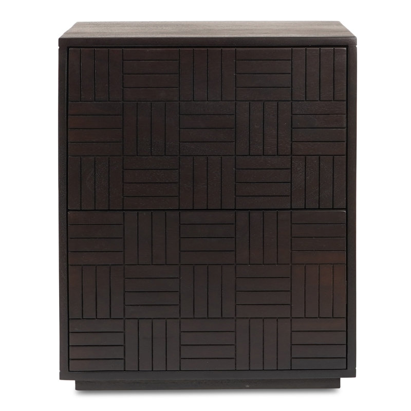 Denman 2 - Drawer Solid Wood Nightstand