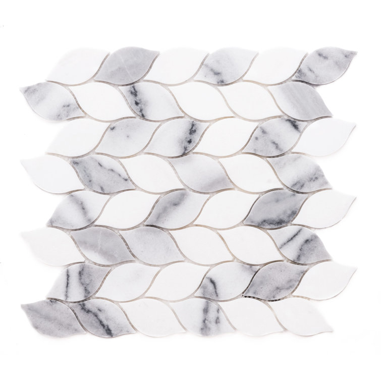 Santorini Braid 12'' x 12'' Marble Mosaic Tile