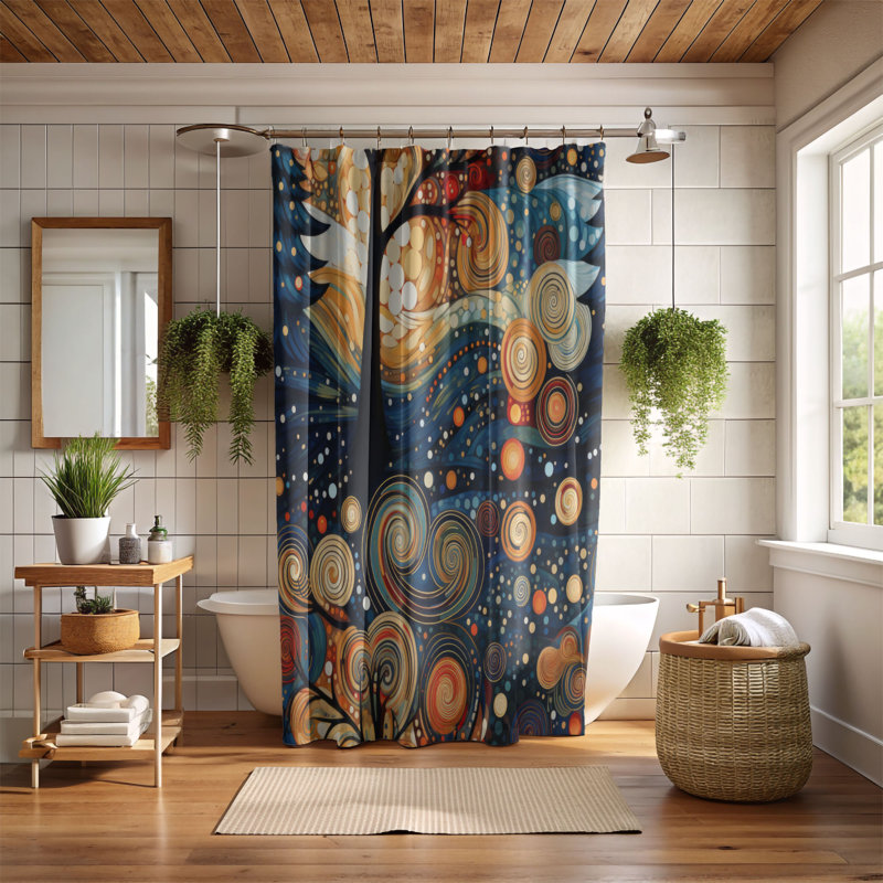 Rideau de douche Seasonal Tree - Premium, H 74 po x l 71 po