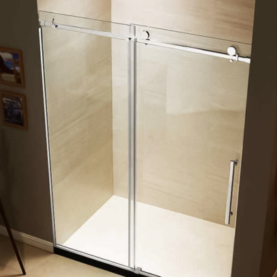 60" W x 79” H Double Sliding Frameless Shower Door