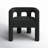 Aruna Solid Boucle Dining Arm Chair-422154688
