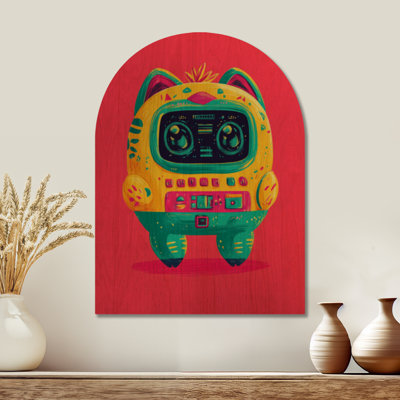 Animal de compagnie numérique des années 90 - Décoration murale rétro en bois