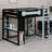 Modern Loft Bed Featuring A Built In Desk, Shelves-304044400