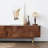Modern Walnut TV Console with Geometric Design-1128972435