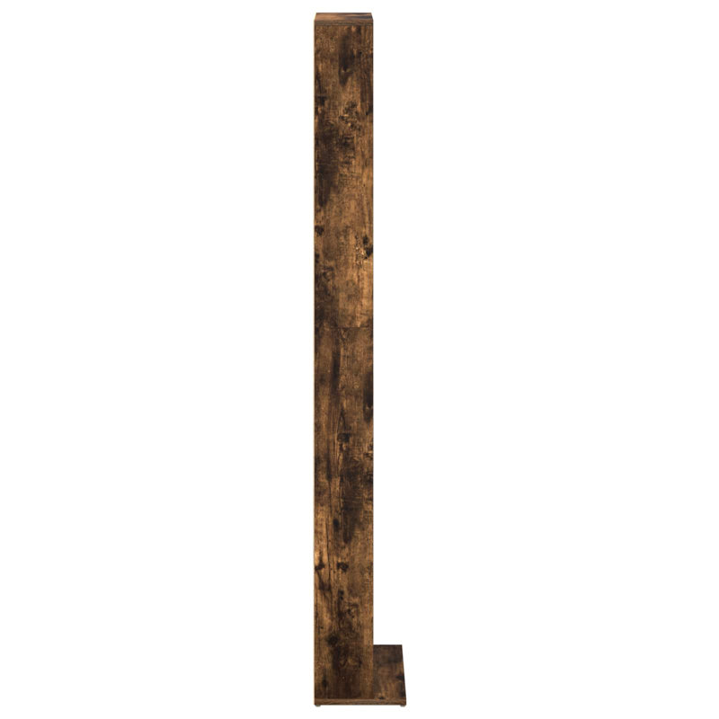 175 cm H Media Shelves, Smoked Oak