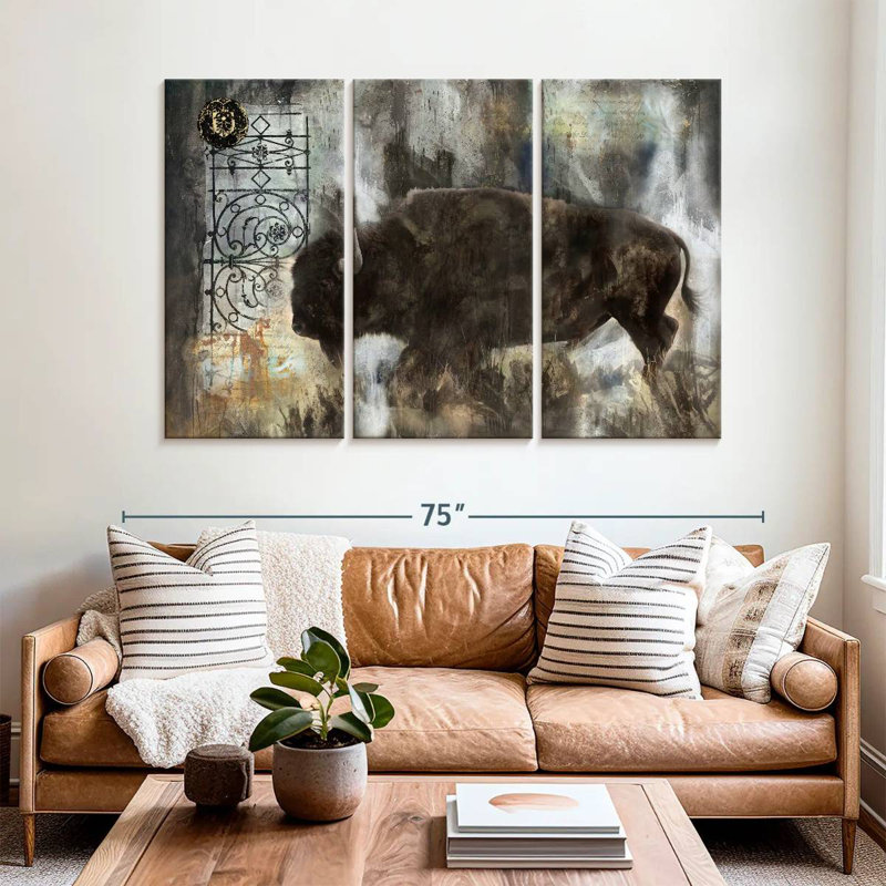 Brampt Wandering Buffalo, 42" H x 65" W