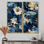 «Cobalt Blue Scrollwork Swirls», motif victorien sur toile florale florale