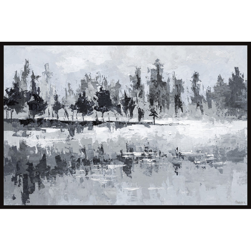 « dark lake » par parvez taj,-floater, reproduction d’art sur toile, H 30 po x l 45 po x P 1,5 po