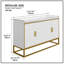 Armoire de rangement moderne avec armoires de rangement en métal blanc brillant avec pieds en métal pour la cuisine du salon