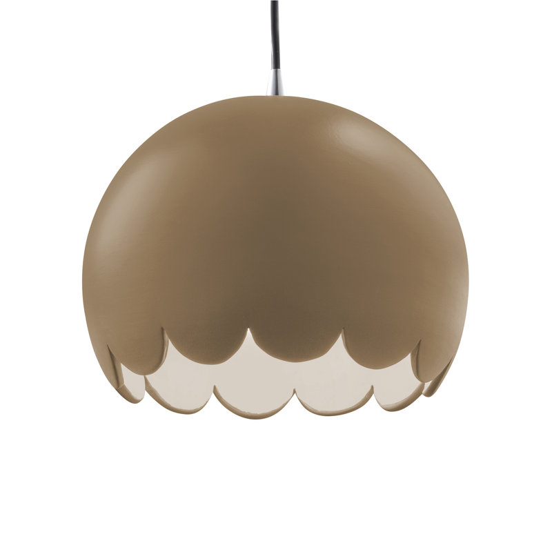 Cerra 1 - Light Single Dome Pendant, Polished Chrome, Real Rust
