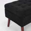 Banc de rangement polyvalent avec plateau relevable, idéal pour la chambre à coucher, le vestibule et le salon, revêtement en lin noir, 43,7 po-1696471274
