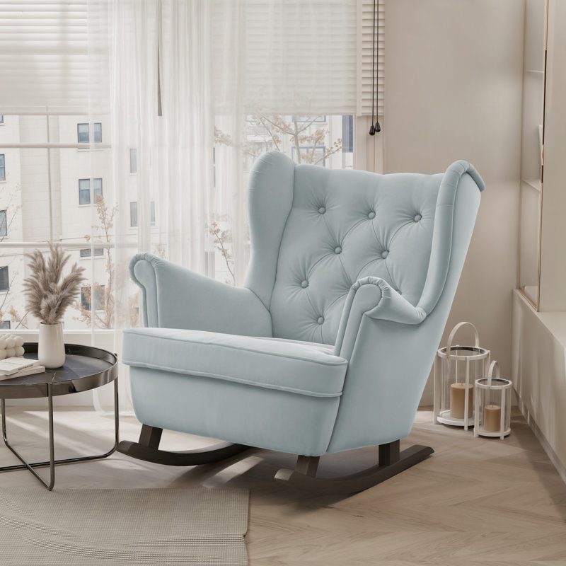 Rocking Chair, Black, Blue