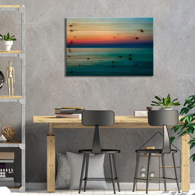 «Quiet Waters I» par John Rehner, impression sur bois sans cadre, L 26 po x H 18 po