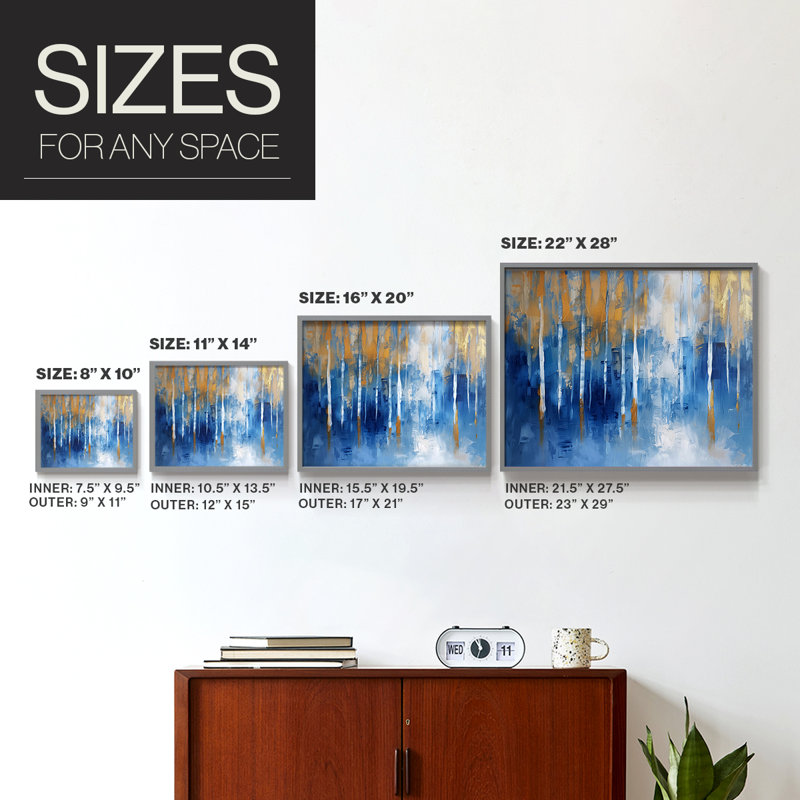 Abstract Series-CLXXII -Framed Print - Restickable, 22" H x 28" W, Grey