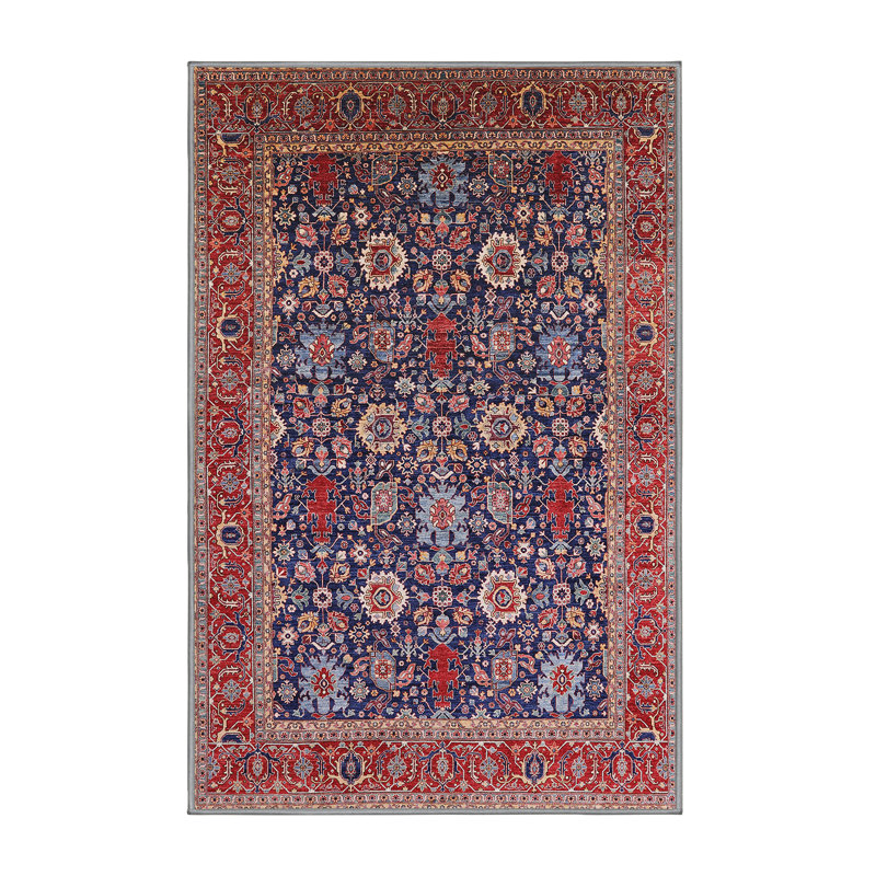 Tapis oriental bleu / rouge Haider, Rectangle 7 pi x 10 pi