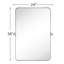 Miroir de salle de bain mural rond en nickel brossé H 36 po x l 24 po Aura-72292227-68333610
