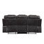 Canapé inclinable en cuir synthétique Braylon Magnetite