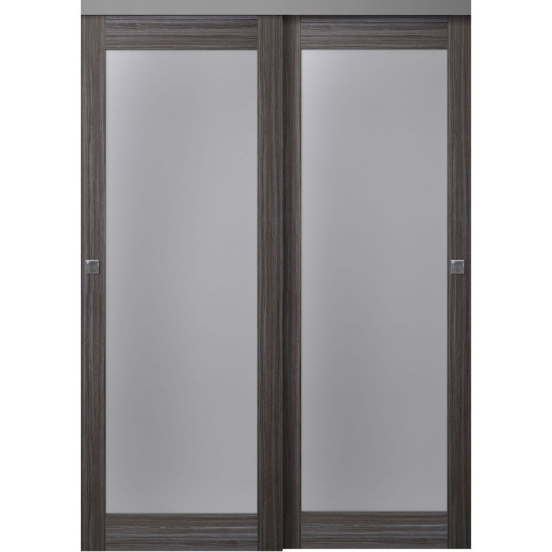 Porte de placard coulissante en bois à panneaux, 71,75 po x 79,38 po