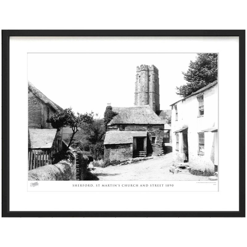 Sherford, St Martin's Church And Street 1890 by Francis Frith - Single Picture Frame Print, 28cm H x 36cm W x 2.3cm D