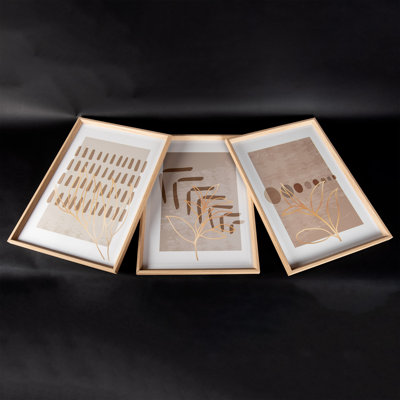 Circular 3 Piece Single Picture Frame Painting