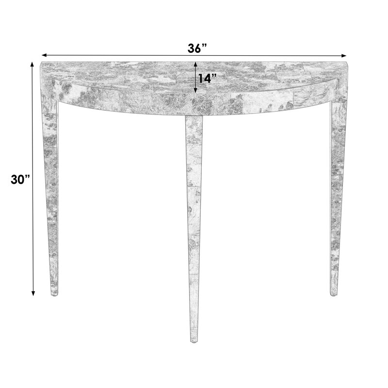 Ingrid Light Burl Console Table, Honey