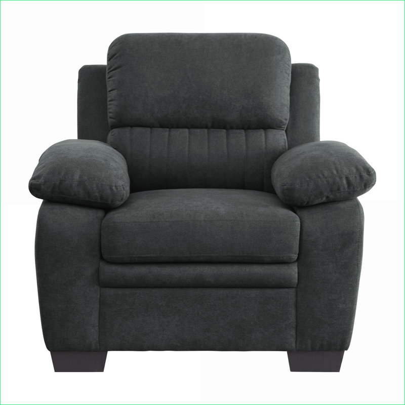 Fauteuil d'appoint capitonné gris anthracite Modern