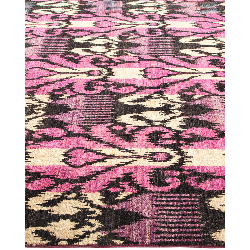 Tapis de couloir unique en laine noué à la main 6 pi x 12 pi 1 po Caytlen