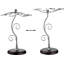 Metal Tabletop Wine Glass Rack in Brown/Silver