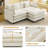 Chenille Upholstered Sectional Sofa Couch with Ottoman-1219246337-1219246341