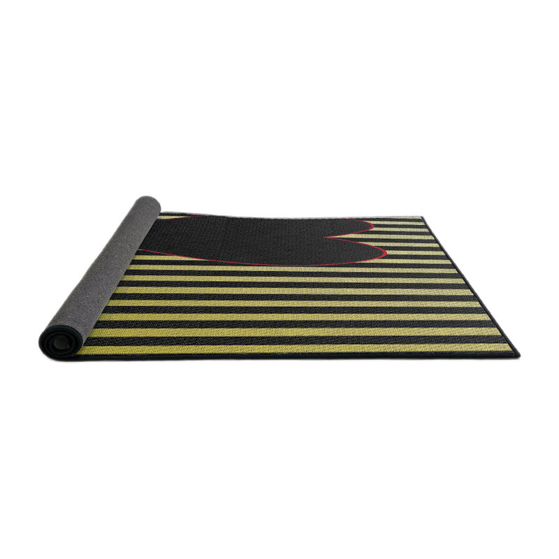 Tapis noir / vert Power Loom, Carré 8 pi