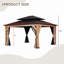 15 pi L 13 pi. D Pavillon de jardin en aluminium à grain de bois-121540243