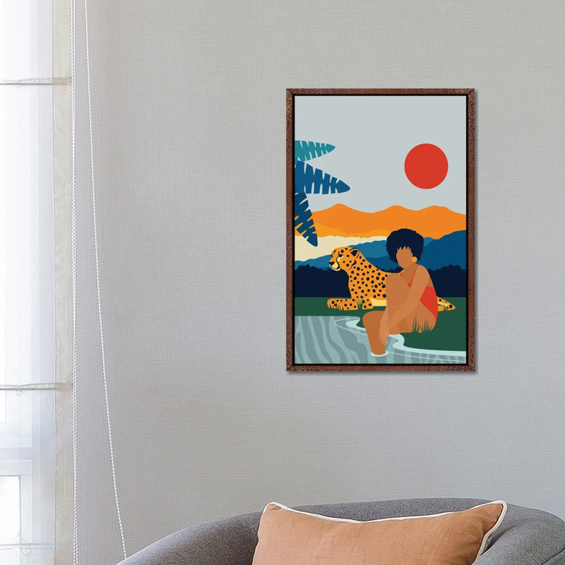 Jungle Boogie - Print on Canvas, Classic Brown Wood Framed, 66.04 cm H x 45.72 cm W